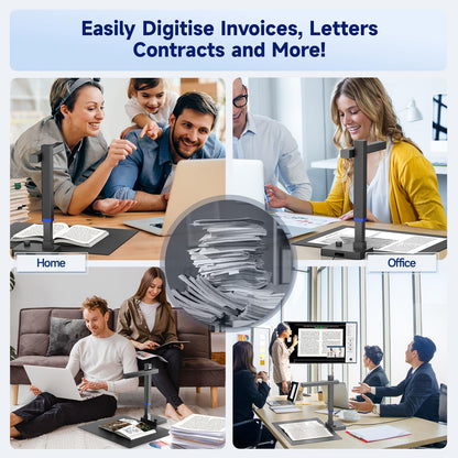 CZUR Shine Ultra Smart Portable Document Scanner, Thin Book Scanner with OCR, USB Document Camera for Desktop/Laptop, Capture Size A3, Compatible with Windows & Mac OS (Not for Android & iOS)