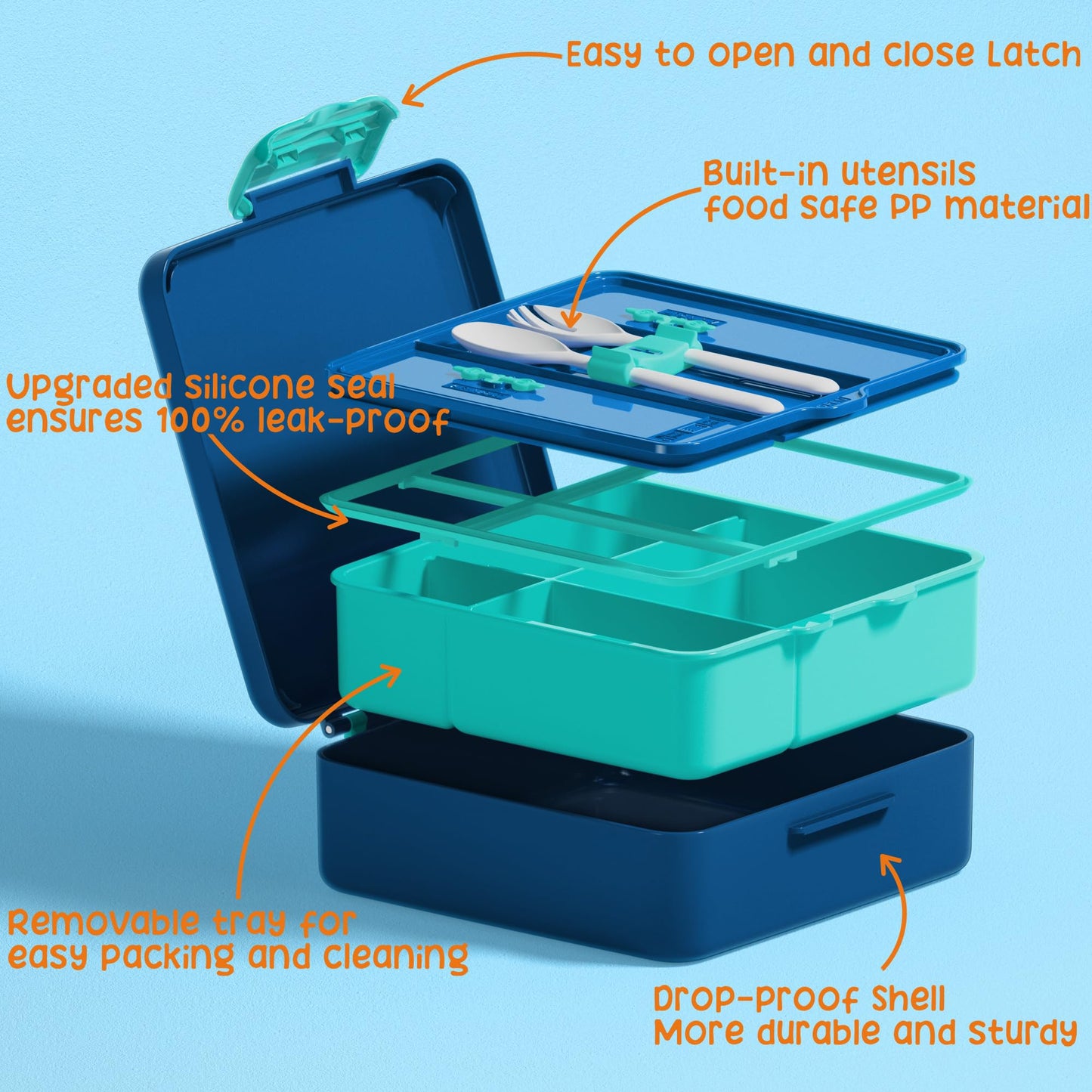 Fimibuke Kids Bento Lunch Box with 4 Compartments, Insulated lunch Bag, Stainless Steel Insulated Water Bottle, Ice Pack & Utensils Set, Birthday Gifts for Ages 3-12 Back to School Toddler Girls Boys