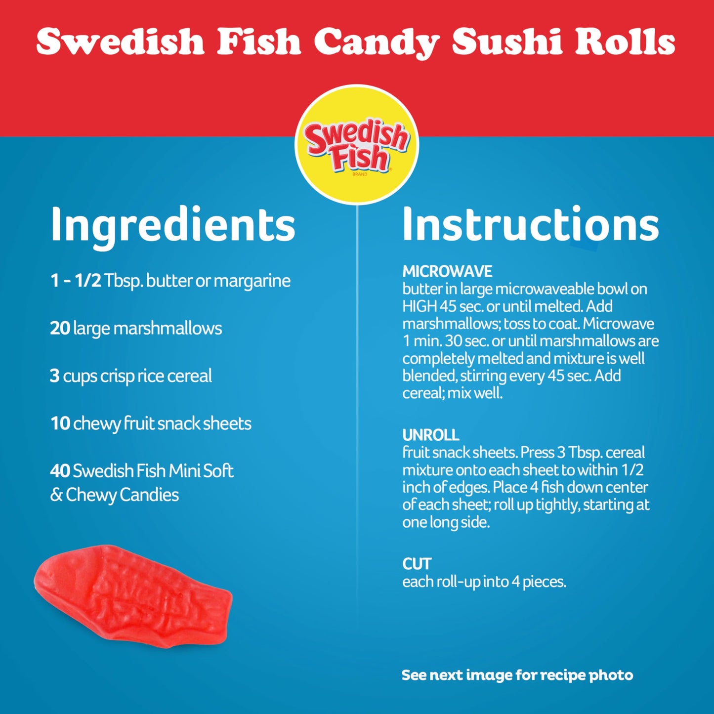 SWEDISH FISH Mini Red, White & Blue Soft & Chewy Candy, Bulk Candy, 1.8 lb