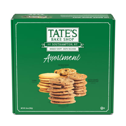 Tate's Bake Shop Cookies Gift Box, Chocolate Chip, Oatmeal Raisin, Salted Caramel and Lemon Cookies, 14 oz