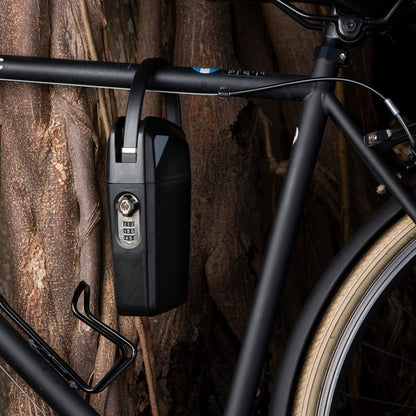 SAFEGO Portable Indoor/Outdoor Lock Box Safe with Key and Combination Access (Compact, Black)