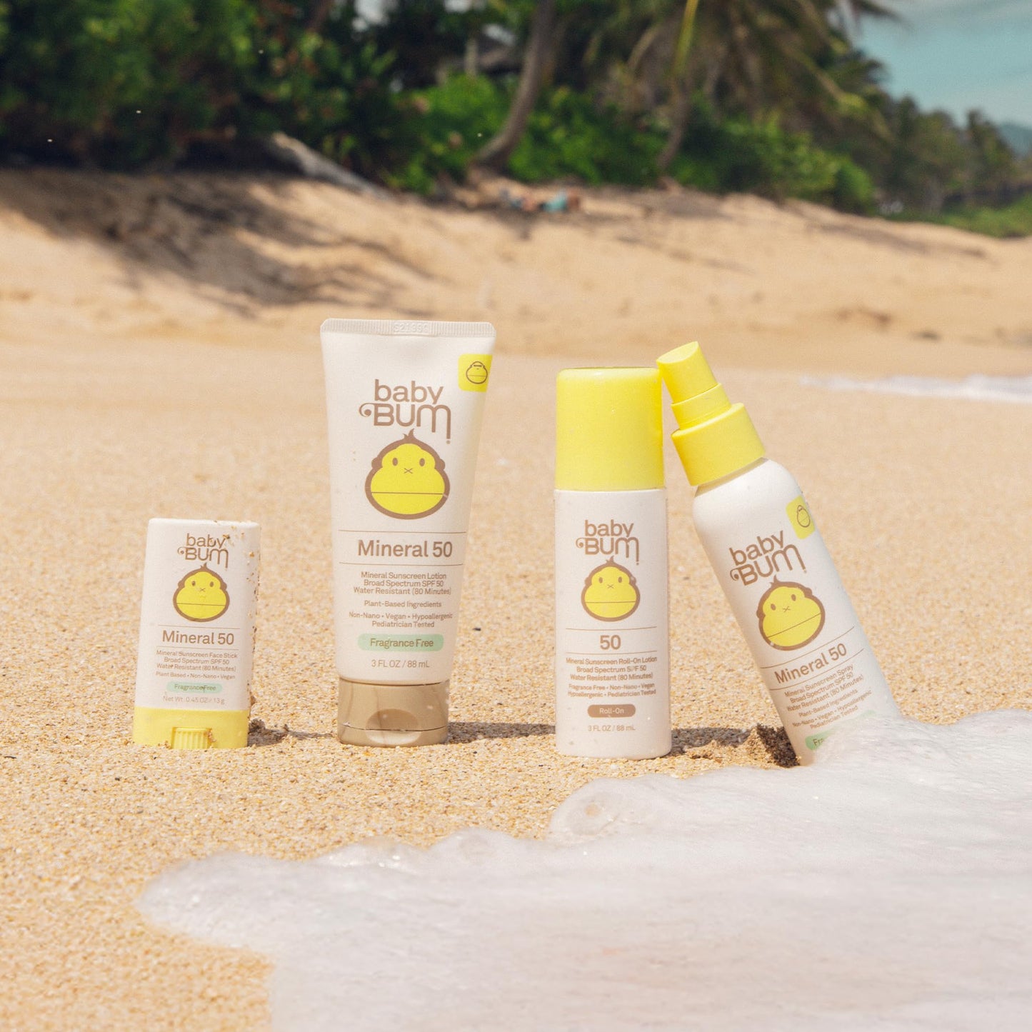 Sun Bum Baby Bum SPF 50 Sunscreen Lotion with Mineral UVA/UVB Face and Body Protection for Sensitive Skin - Fragrance Free - Travel Size - 3 FL OZ