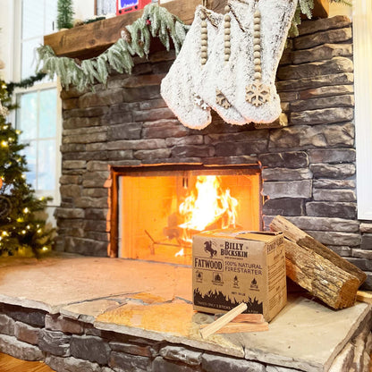 10lb Fatwood Fire Starter Sticks | 100% Natural Fire Starters for Campfires, Firepit, Fireplaces, BBQ, Wood Stoves | Easy Ignition w/Just 2 Sticks | Camping Essentials by Billy Buckskin (10lb Box)