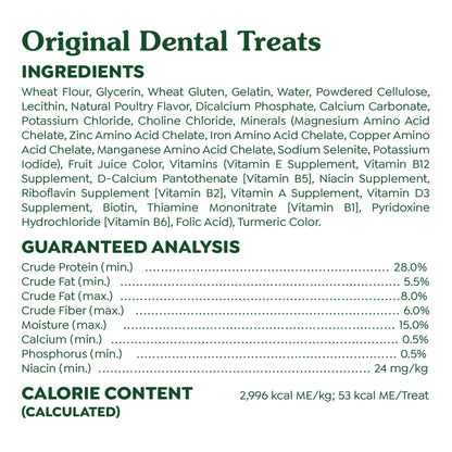 Greenies Original Teenie Dental Dog Treats, 36 oz. Pack (130 Treats)