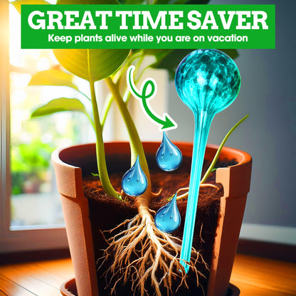 Besti Self-Watering Globes – 4-Pack Extra Large Watering Globes for Plants – Automatic Watering System for Potted Plants – Holds 380-400ml, Waters Plants Up to 2 Weeks (Set of 4 Extra Large)