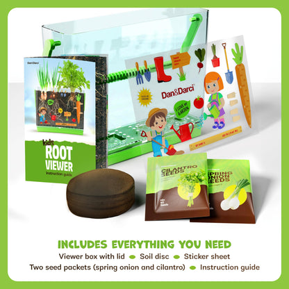 Dan&Darci Root Viewer Kit for Kids - Grow Your Own Plant for Boys & Girls Gifts - Science STEM Toy & Craft Growing Kits for Ages 4-8 Birthday Gifts for Boy, Girl 4, 5, 6, 7, 8, Year Old - Gardening