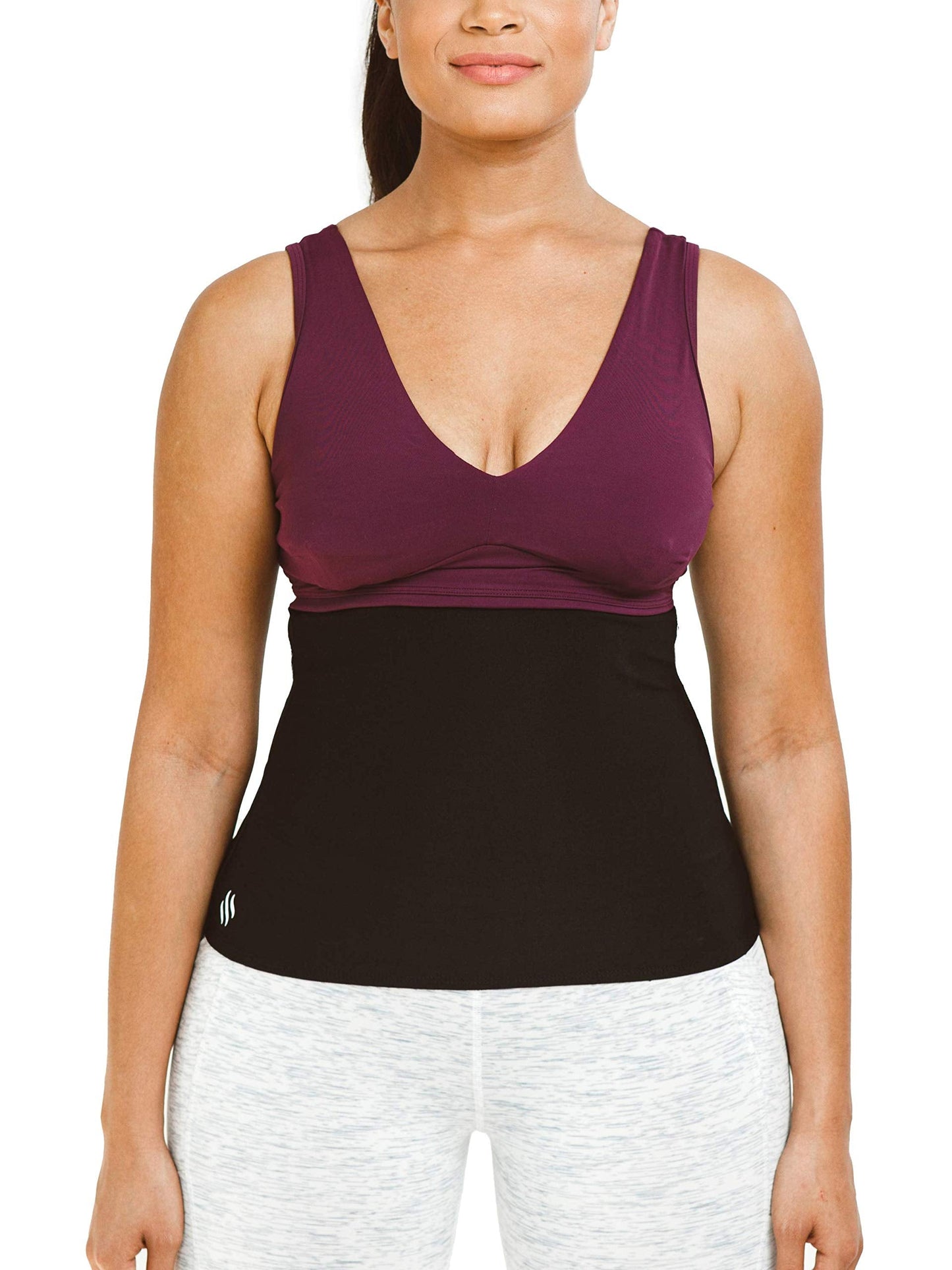 Sweat Shaper Waist Trimmer for Women, Waist Trainer Sauna Belt, Neoprene-Free Waist Cincher, Sauna Slimming Belt (Black, Medium)