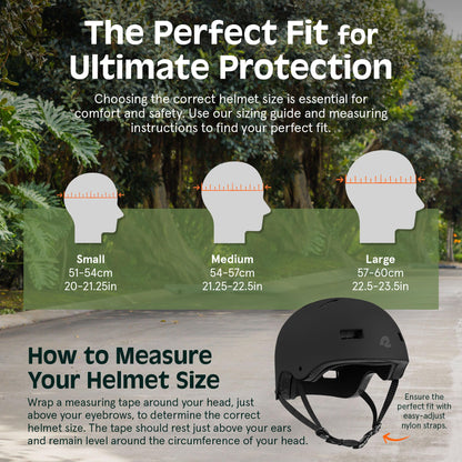 Retrospec Dakota Bicycle / Skateboard Helmet for Adults - Commuter, Bike, Skate, Scooter, Longboard & Incline Skating - Highly Protective & Premium Ventilation- Large - Matte Black, 4271