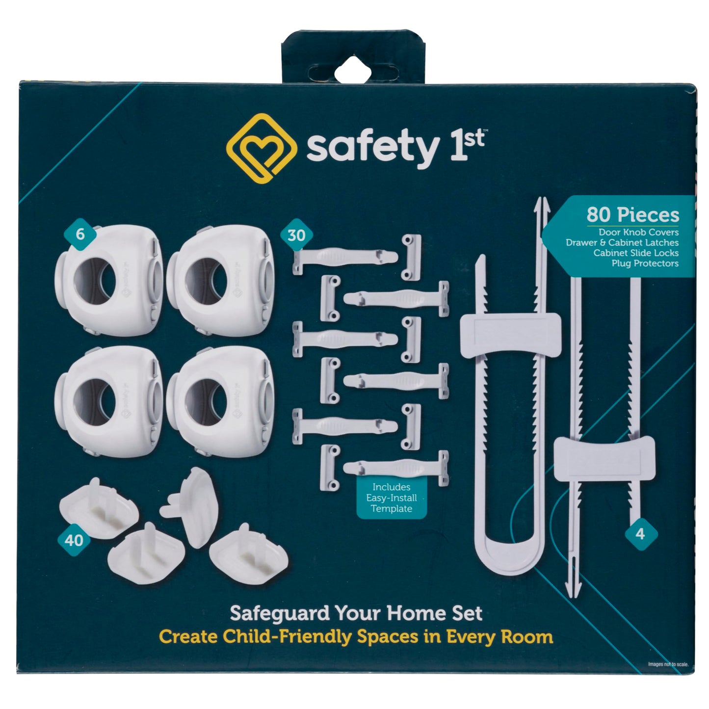 Safety 1st Home Safeguarding and Childproofing Set (80 Pcs), White