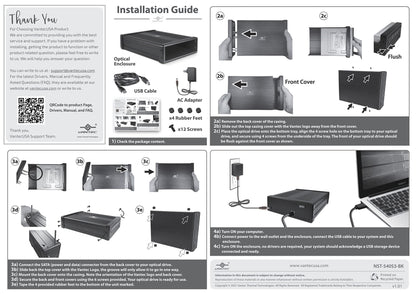 Vantec NexStar DX2 USB 3.0 External Enclosure Design for 5.25" Blu-Ray/CD/DVD SATA Drive, Second Generation of DX, No Drivers Needed, Aluminum Alloy (NST-540S3-BK)