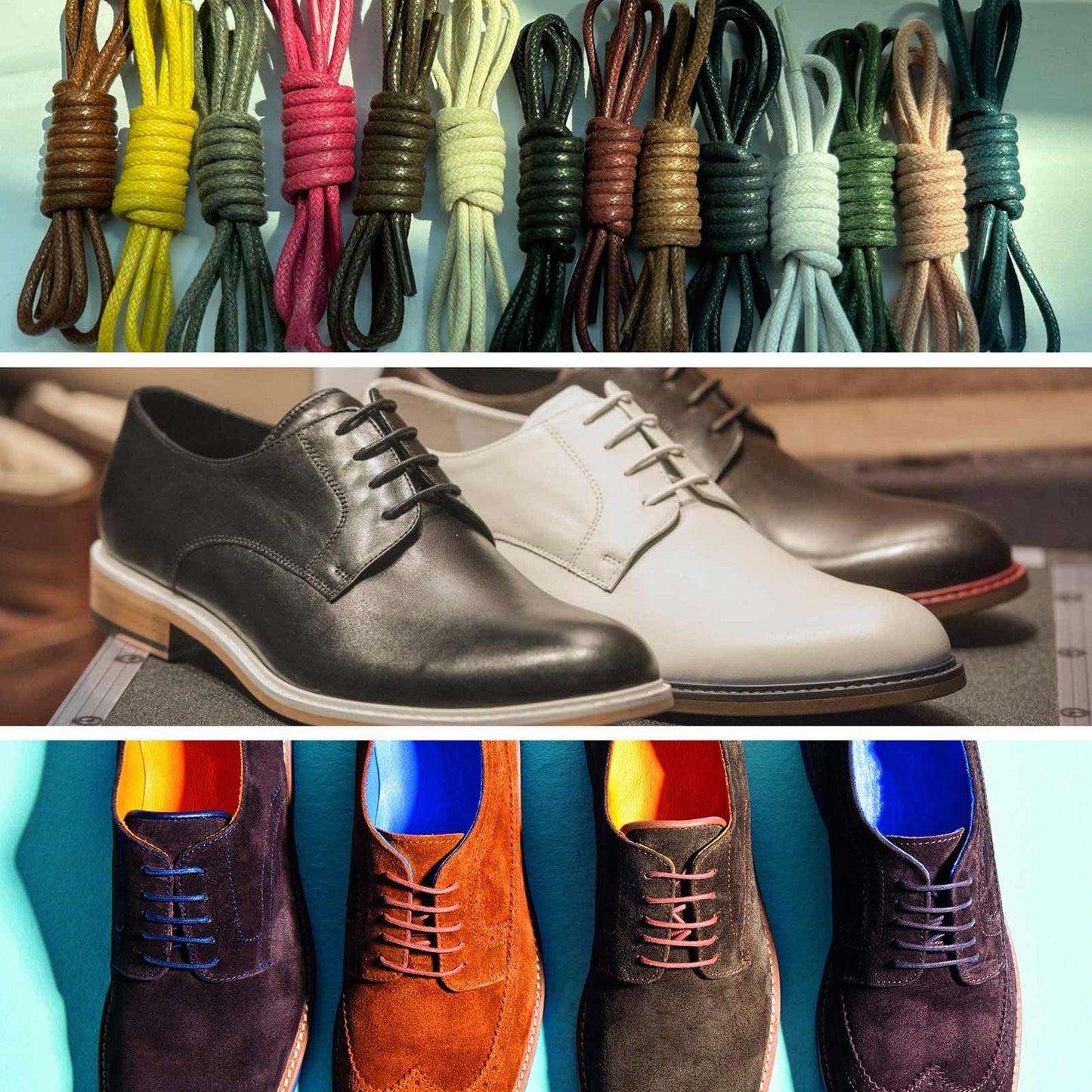 VSUDO Waxed Round 32" Black Dress Shoe Laces for Men, 1/8" Thin Formal Business Oxford Shoe Strings, Dress Shoelaces for Men (2 Pairs-Black-080CM)