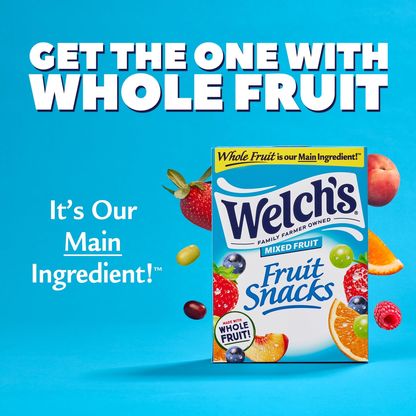 Welch's Fruit Snacks, Mixed Fruit Snack Box, Gluten Free, 0.8oz Snack Packs (Pack of 40)