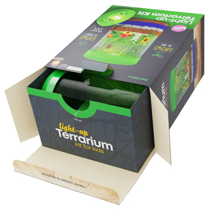 Dan&Darci Light-Up Terrarium Kit for Kids - STEM Science Kit - Educational DIY Toy for Boys & Girls - Birthday Gift - Craft Project Idea for Ages 6 7 8 9 10 11 12 Year Old