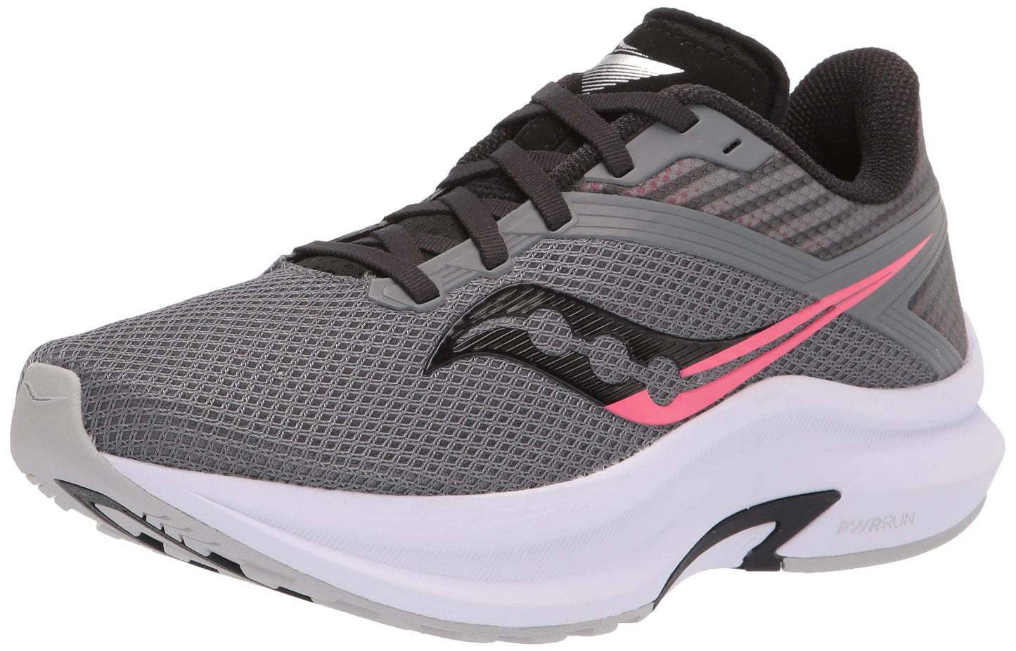 Saucony Women's Axon Road Running Shoe, Grey/Pink, 5