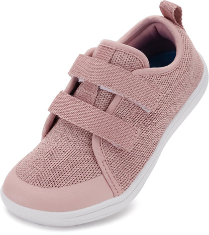 WHITIN Kids Wide Barefoot Shoes for Boys Girls Minimalist Toe Box Zero Drop Sneakers Size 4 Big Walking Sports School Footwear Tennis Fitness Rose 36