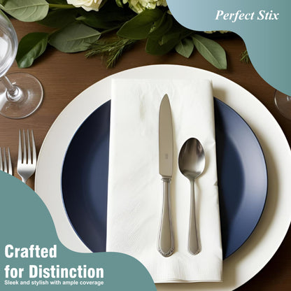 Bell Marque White Dinner Napkin-300 2-Ply White Dinner Napkins, 0.1" Height, 17" width, 15" Length (Pack of 300)