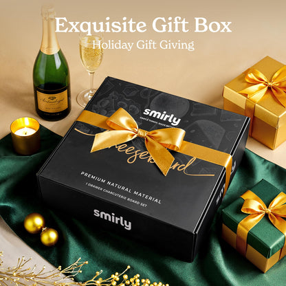 SMIRLY Charcuterie Boards Set, Large Cheese Board Set, Natural Bamboo Charcuterie Tray Cheese Platter with Accessories - Housewarming Gifts New Home, Wedding & Bridal Shower Gifts for Women, Couples