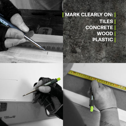 Tracer Deep Hole Construction Pencil Site Holster. Extendable 2B Carpenter Pencil with Inbuilt Carpenter Pencil Sharpener