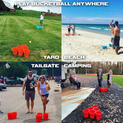 BucketBall | USA Edition Combo Pack | Best Beach, Pool, Yard, Camping, Tailgate, BBQ, Lawn, Water, Indoor, Outdoor Game Toy for Adults, Boys, Girls, Teens, Family