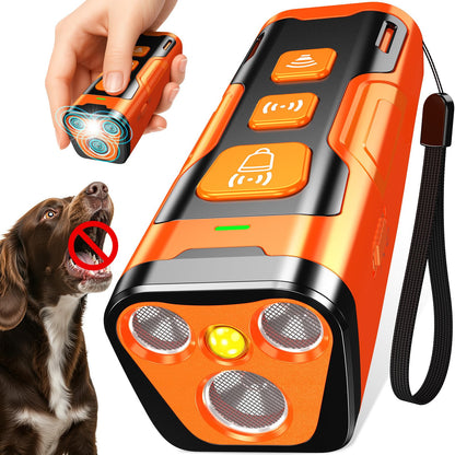 YUYQA Dog Bark Deterrent Device, 3X Ultrasonic Anti Barking, 6 Training Modes 23 FT Range Barks No More Indoors Outdoors Behavior Correct Safe & Humane Rechargeable Compact Bark Control for Dogs