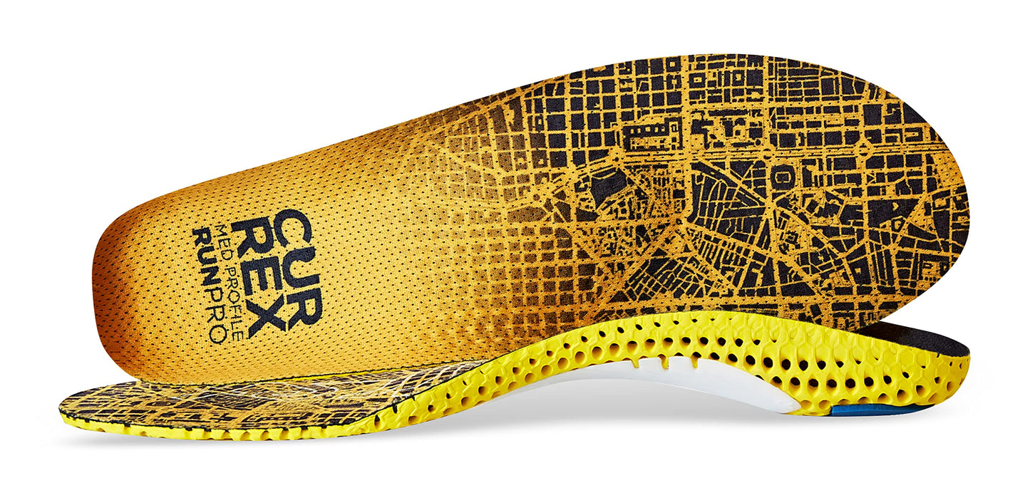 currex RunPro Insoles for Running Shoes – Arch Support Inserts to Help Reduce Fatigue, Prevent Injuries & Boost Performance – for Men & Women – Medium Arch, Large