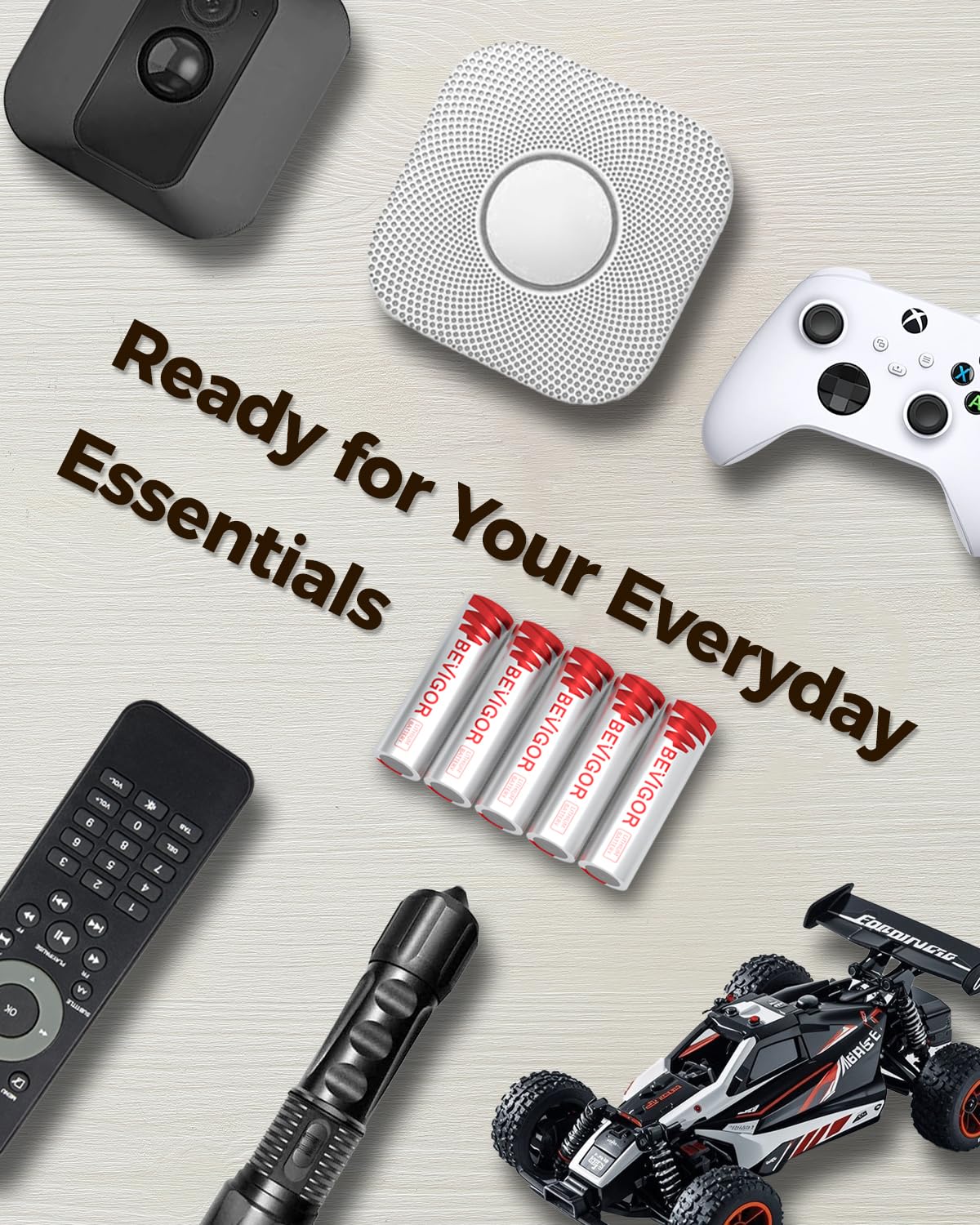 BEVIGOR Lithium AA Batteries 24 Pack, Long Lasting 1.5V AA Battery, 20-Year Shelf Life Lithium Batteries for Blink Camera, Flashlight, Microphone, Alarm System【Non-Rechargeable】