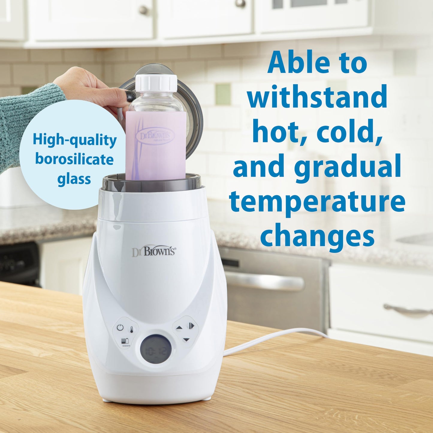 Dr. Brown's Anti-Colic Options+ Narrow Glass Baby Bottle with Level 1 Slow Flow Nipple, BPA-Free, 4 oz/120mL, 2-Pack