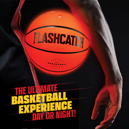 FlashCatch Light Up Basketball - Glow in The Dark - Sports Gear Accessories Gifts for Boys 8-15+ Year Old - Kids Teens Gift Birthday Ideas - Teen Boy Toys Ages 8 9 10 11 12 13 14 15 Outdoor Teenager