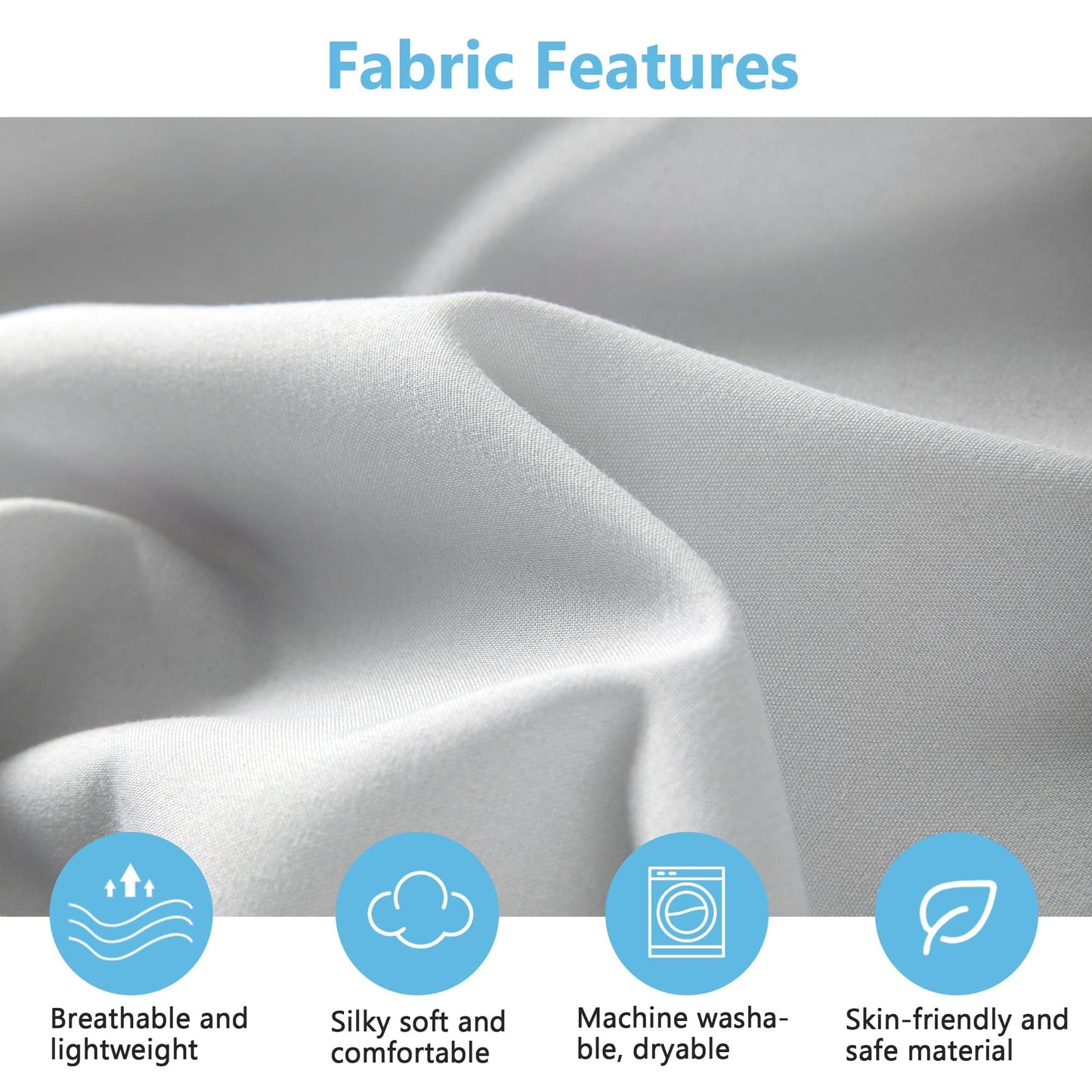 TILLYOU Baby Crib Sheets for Boys Girls, Fitted Crib Sheet 2 Pack for Standard Crib and Toddler Mattresses, Super Soft Toddler Bed Sheets, 28"x52"x8", White & Gray