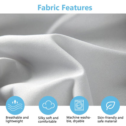 TILLYOU Baby Crib Sheets for Boys Girls, Fitted Crib Sheet 2 Pack for Standard Crib and Toddler Mattresses, Super Soft Toddler Bed Sheets, 28"x52"x8", White & Gray