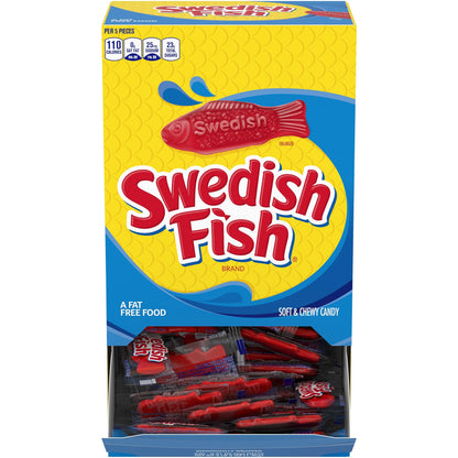 SWEDISH FISH Individually Wrapped Soft & Chewy Candy, Bulk Candy, School Snacks, 240 Count Box