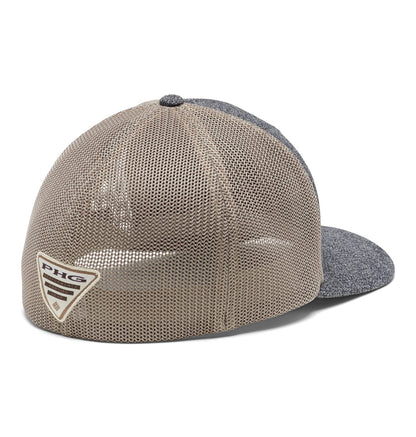 Columbia Unisex PHG Game Flag Mesh Ball Cap-High Crown, Grill Heather/Flax, XX-Large