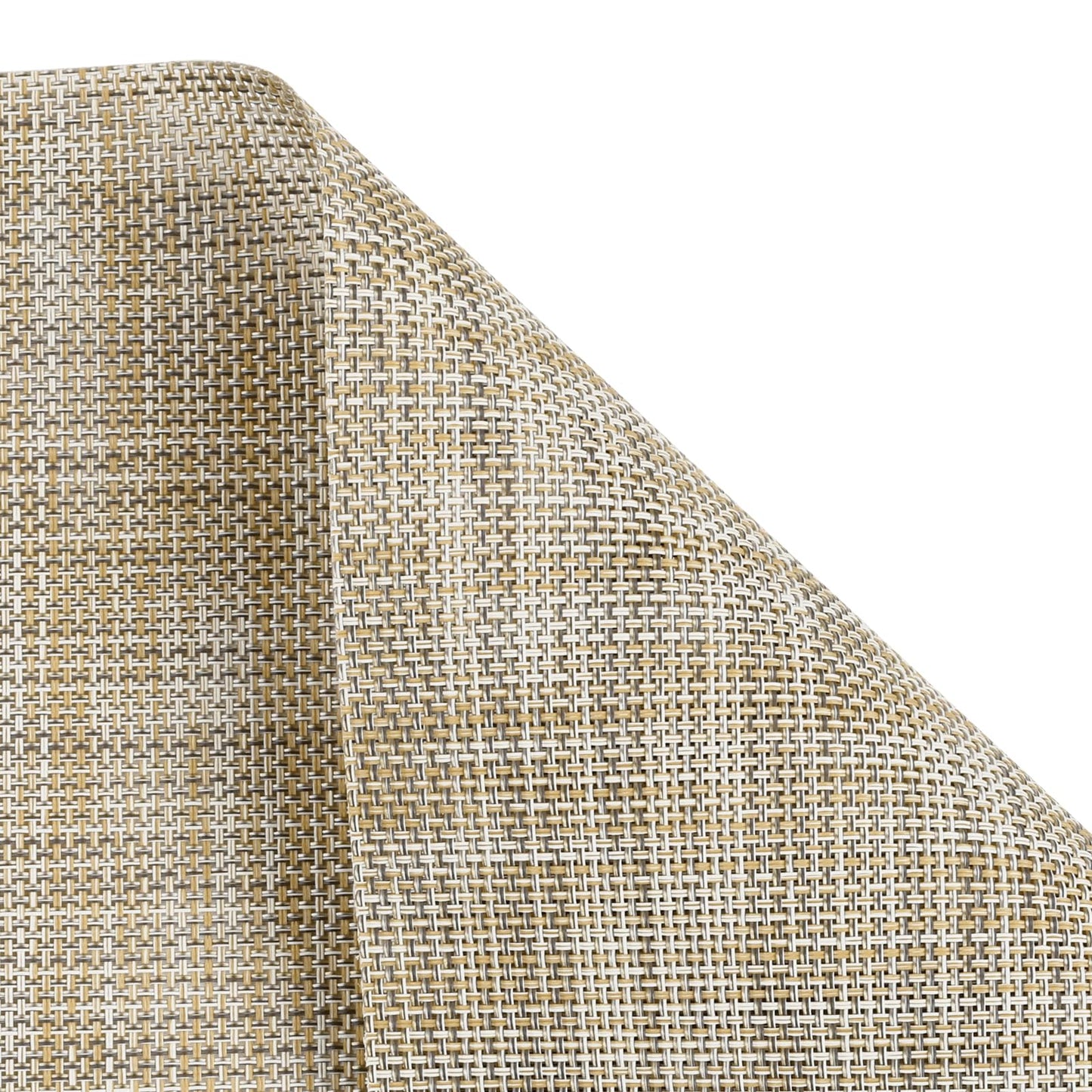 SHACOS Easy Clean Placemats Set of 4 Woven Vinyl Plastic Place Mats Heat Resistant Stain Resistant Dining Table Mats Indoor Outdoor Table Decor, Beige