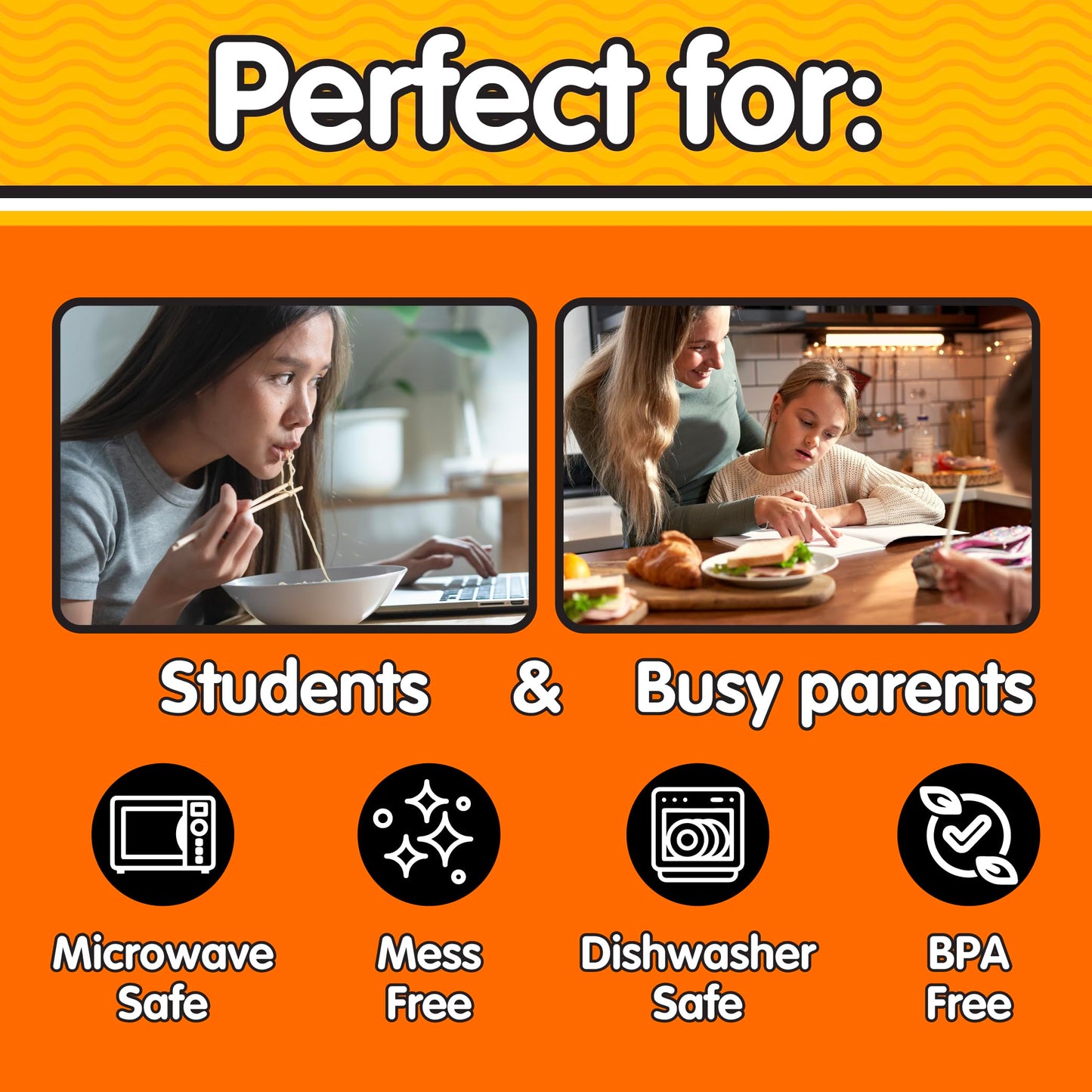 The Original Fasta Pasta Microwave Ramen Cooker w Lid and Built-in Strainer- No More Messes, Waiting for Water to Boil,or Sticky Noodles- Perfect Al Dente Pasta Every time- Patented, It Really Works