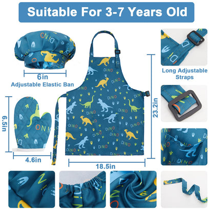 42-Piece Kids Cooking Set - Real Knife, Baking Set, Pots & Pans, Pretend Play Toys - Apron & Chef Hat for Boys