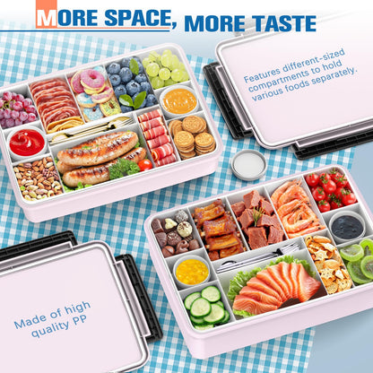 Chilled Portable Snackle Box Container with Reusable Ice Pack Bonus Insulated Bag 2Dip Container Divided Serving Tray Beach Essentials for Charcuterie Road Trip Picnic Family Party