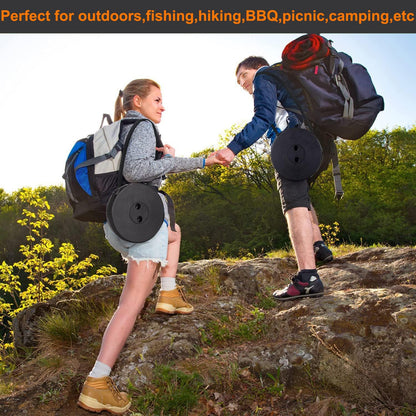 Fishboy Upgraded Collapsible Stool, 400lbs Max Weight, Lightweight But Sturdy, Portable Retractable Folding Telescoping Foldable Camping Stool for Adults Outdoor Fishing Hiking Travel BBQ