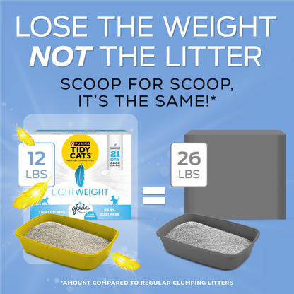 Purina Tidy Cats Lightweight with Glade Clear Springs Multi-Cat, Clumping, Low Dust, Scented Cat Litter - 12 lb. Box