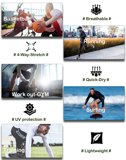 4 Pack Compression Shirts for Men Long Sleeve Athletic Cold Weather Base Layer Undershirt Gear T Shirt for Workout 2XL