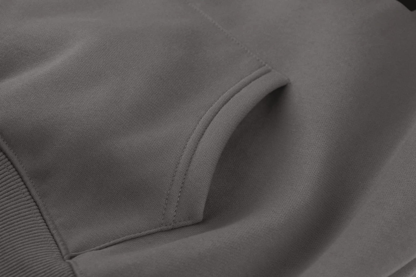 Lauweion Women Solid Basic Fleece Letter Loose Hoodie Sweatshirt Long Sleeve Kangaroo Pocket Drop Shoulder Pullovers Top Dark Grey