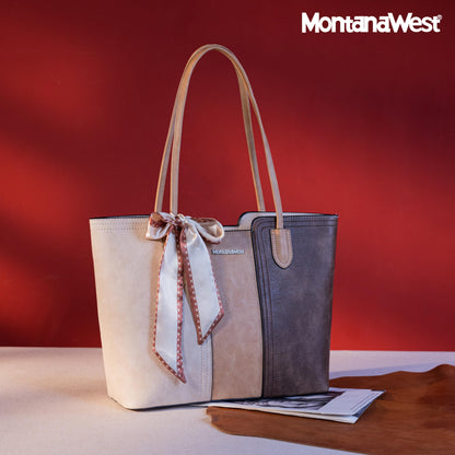 Montana West Tote Bags for Women Medium Top Handle Satchel Purses Large Shoulder Handbag Hobo Bags MWC-323BTN