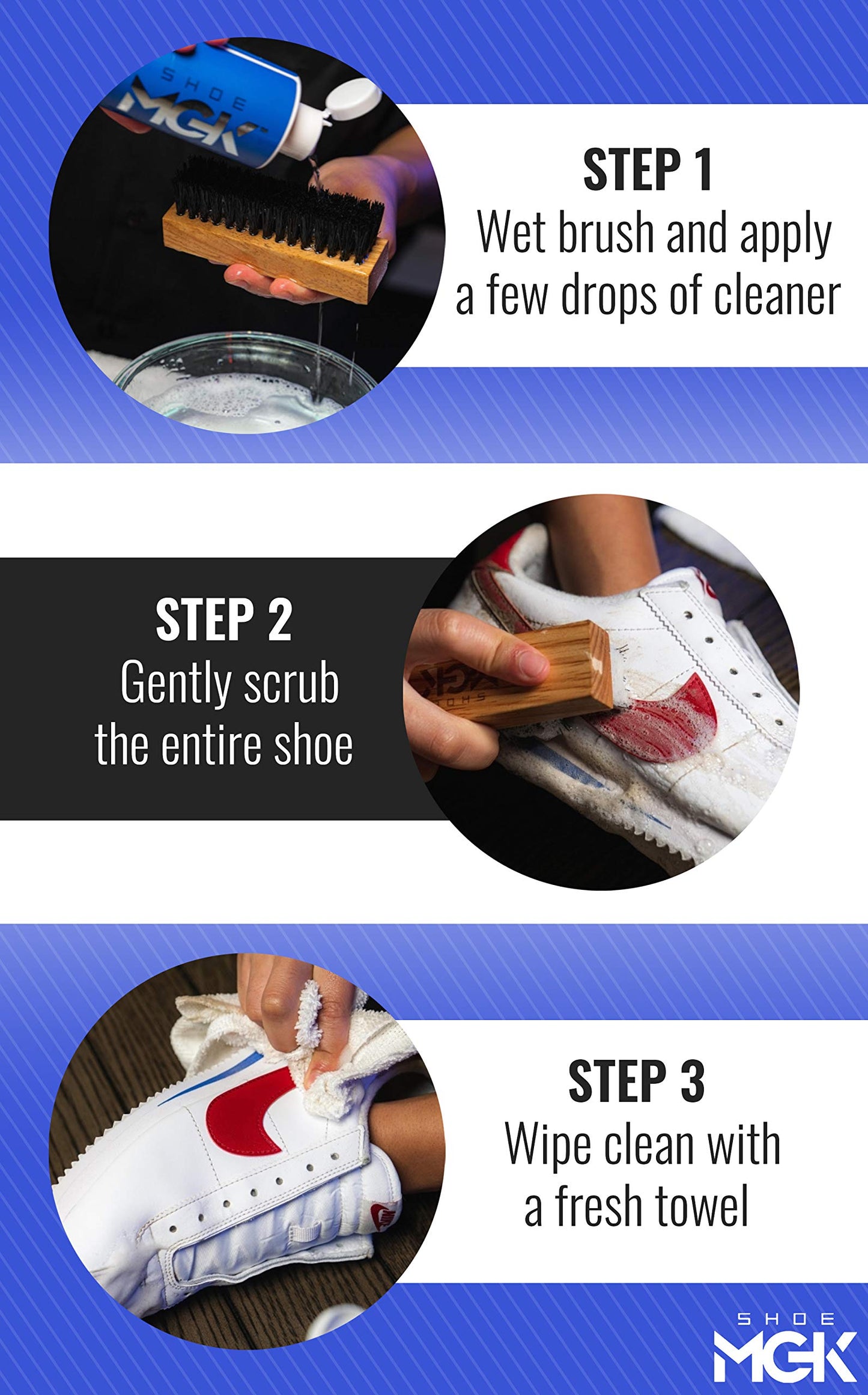 Shoe MGK Starter Shoe Cleaner Kit - Shoe Cleaner & Conditioner for All Shoes, Premium Shoe Brush