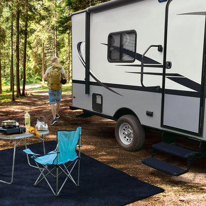 Prest-O-Fit 3-Pack 2-4048 Wraparound Radius RV Step Rug Imperial Blue 22 in. Wide