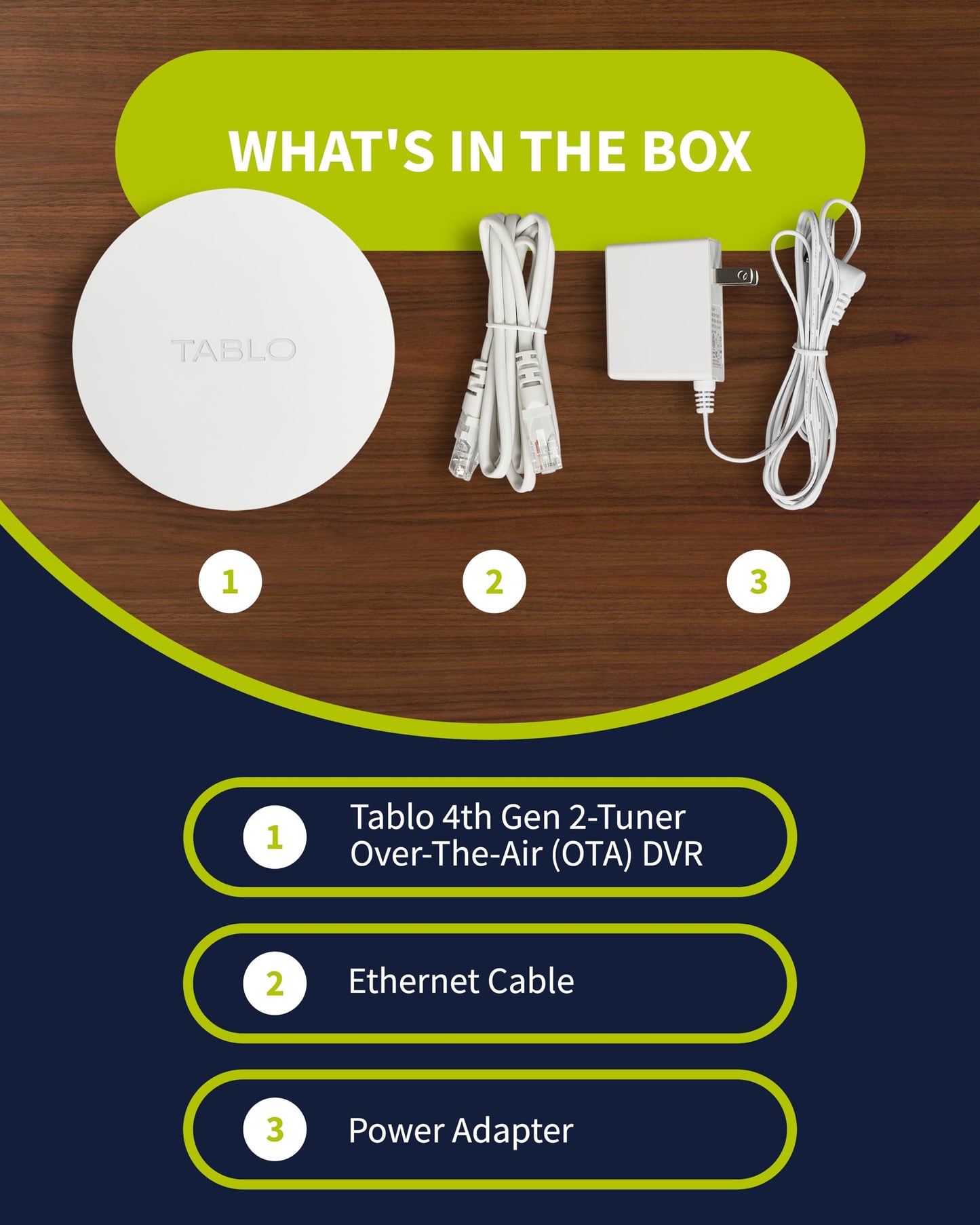 Tablo TV 4th Gen 2-Tuner Over-The-Air (OTA) DVR - Watch, Pause & Record Live TV, News, Sports & Movies Throughout Your Home Over Wi-Fi - Pairs w/Any TV Antenna - 50+ Hrs Recording - No Subscriptions