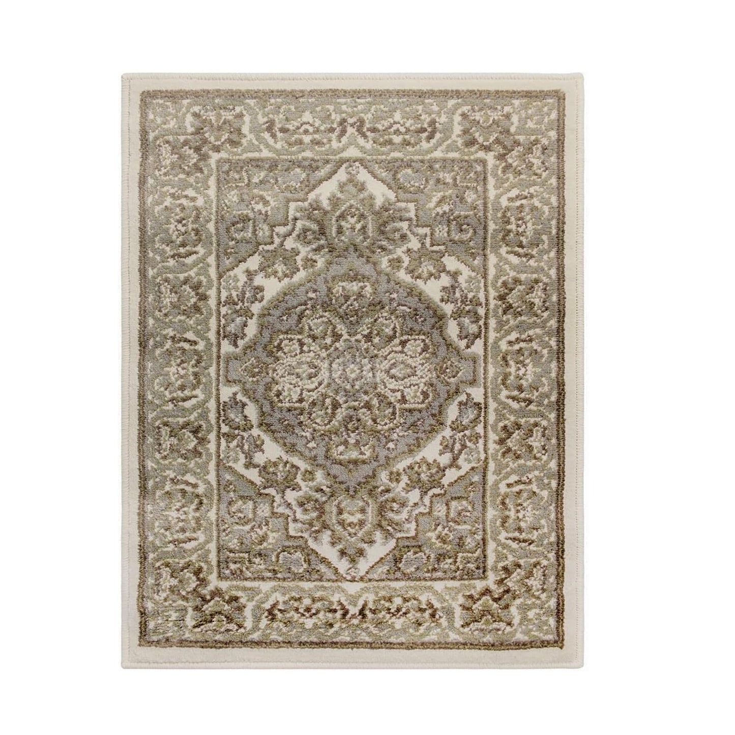 Superior Indoor Area Rug, Plush Carpet Cover, Traditional Oriental Medallion, Perfect for Hallway, Entryway, Living Room, Dining, Bedroom, Office, Kitchen, Glendale Collection, 2' x 3', Green