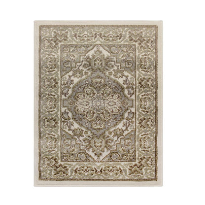 Superior Indoor Area Rug, Plush Carpet Cover, Traditional Oriental Medallion, Perfect for Hallway, Entryway, Living Room, Dining, Bedroom, Office, Kitchen, Glendale Collection, 2' x 3', Green