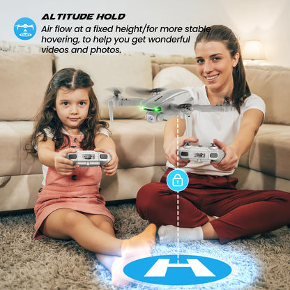 SIMREX Drone With Camera 1080P for Kids And Adults, RC Quadcopter with Altitude Hold, Mini Drone With One Key Start, Waypoint Fly, Headless Mode, 3D Flip, 3 Speeds, Remote Control Drone for Beginners