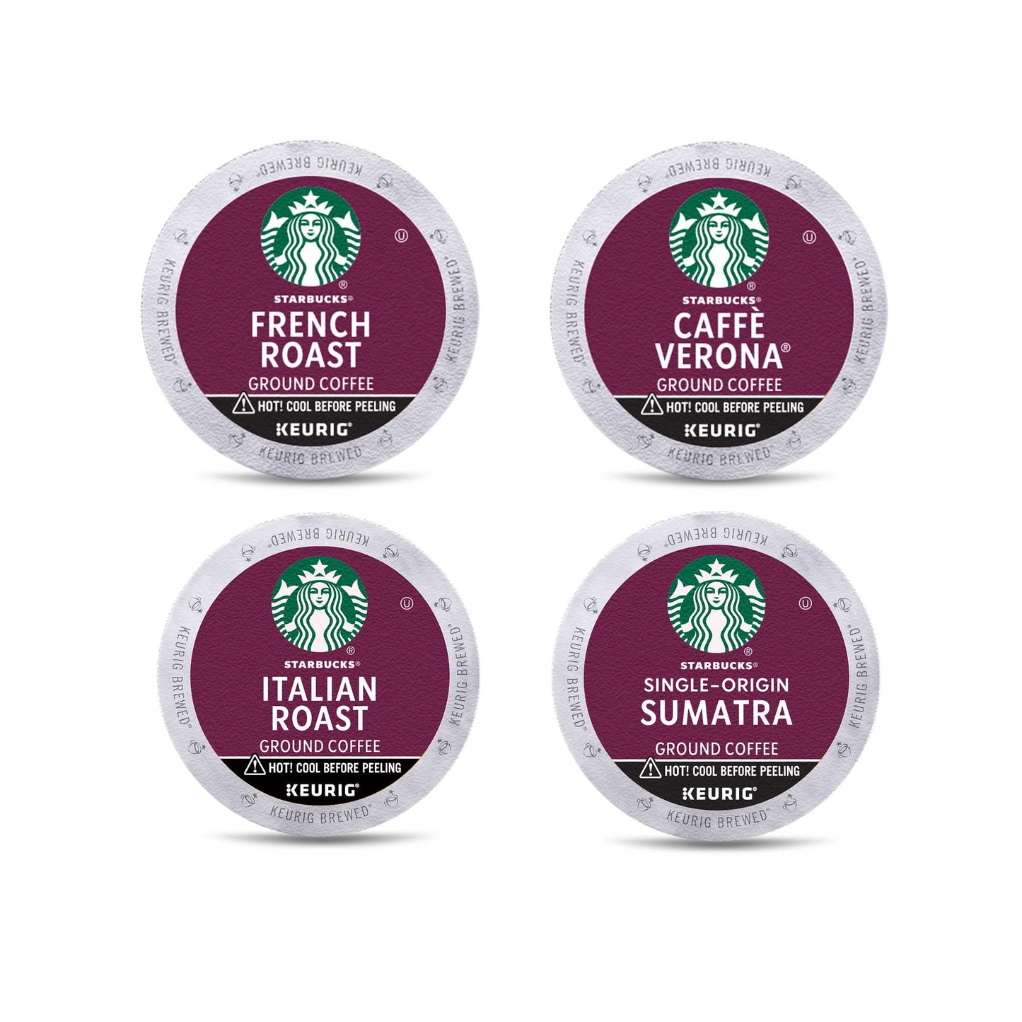 Starbucks K-Cup Coffee Pods, Dark Roast Coffee Variety Pack for Keurig Brewers, 100% Arabica, 1 Box (96 Pods)