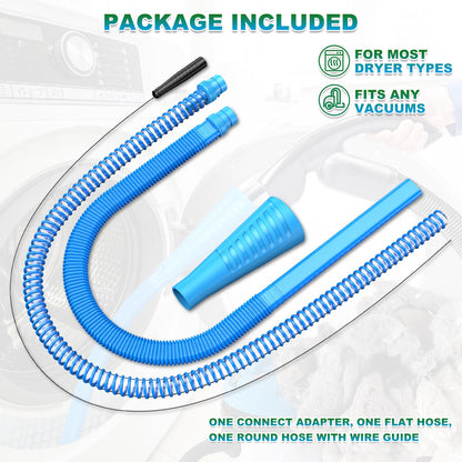 Sealegend 2 Pieces Dryer Vent Cleaner Kit Dryer Lint Vacuum Attachment, Dryer Vent Cleaning Lint Remover 2 Hoses Tools for Home Improvement