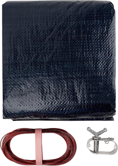 Winter Block 18’ ft. Round Pool Winter Cover for Above Ground Pools - 8-Year Warranty, Cold and UV Resistant, Weatherproof and Durable, Winch & Cable Included